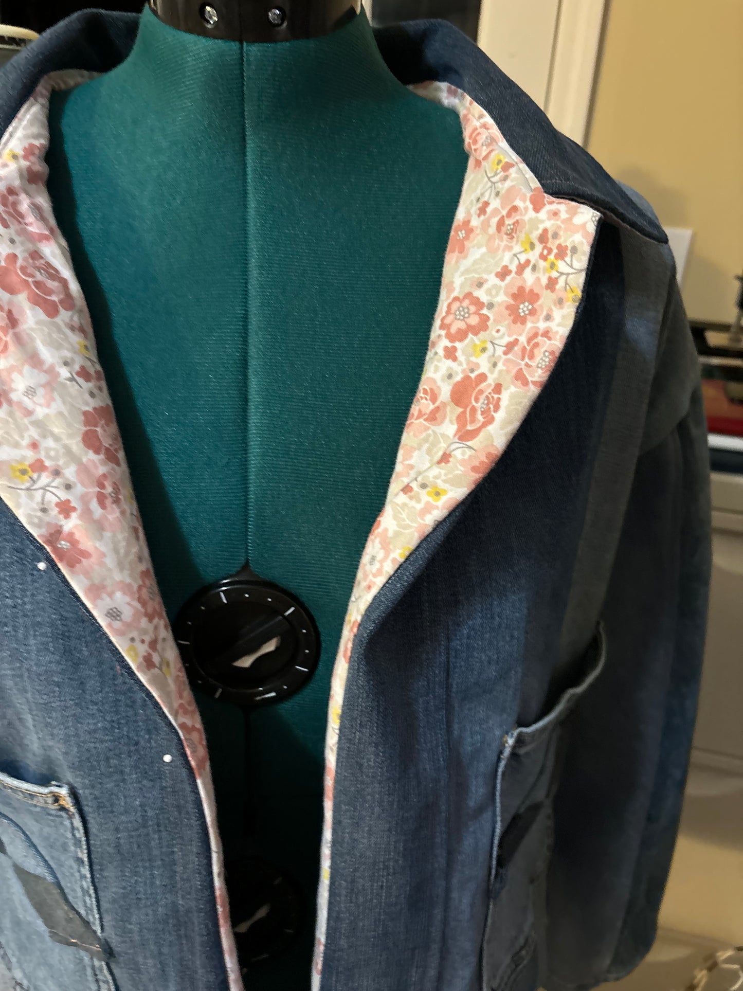 Emma, Lone Star Up Cycled Jean Jacket