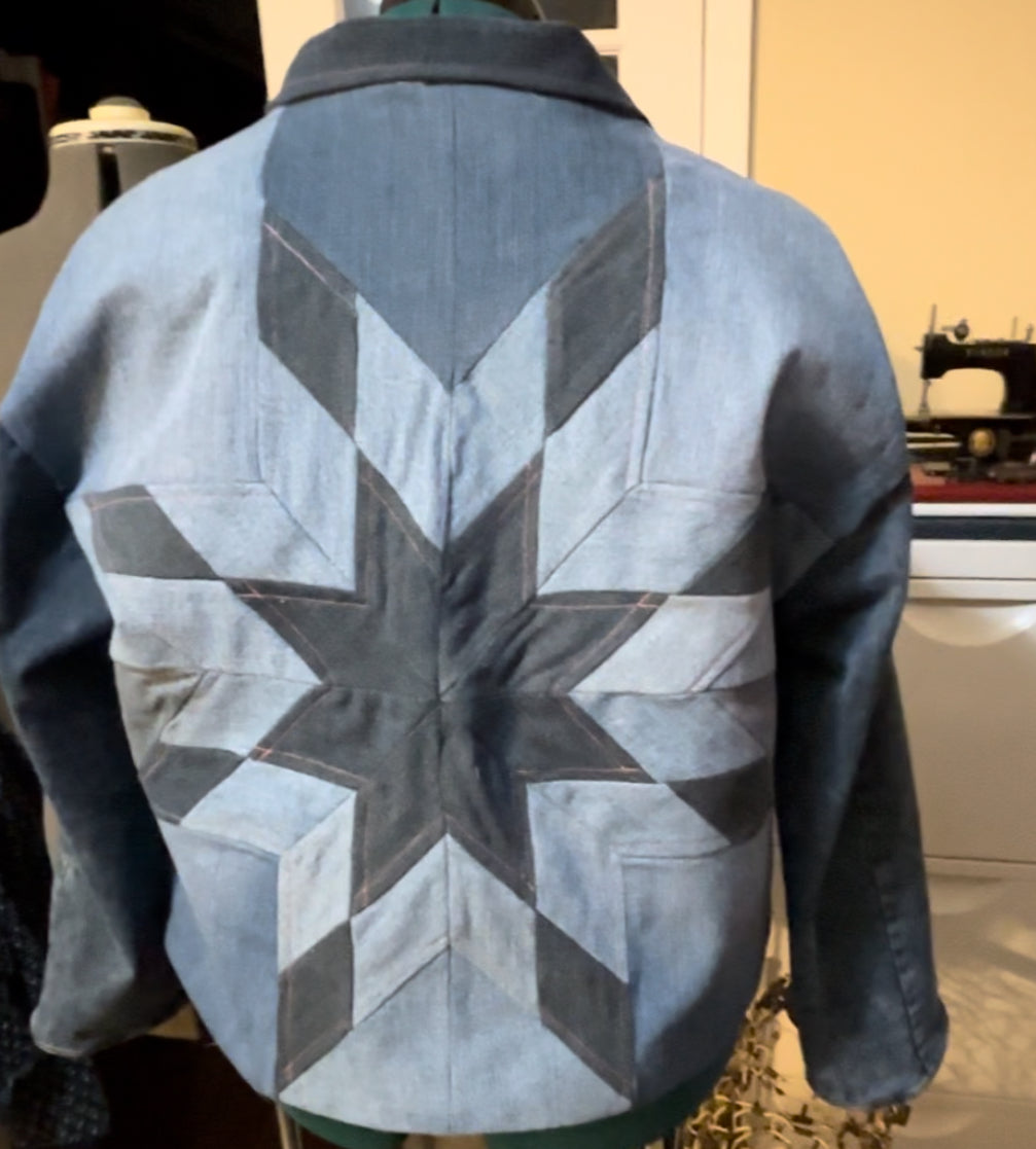 Emma, Lone Star Up Cycled Jean Jacket