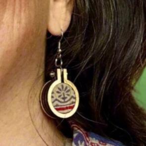Rosebud earrings