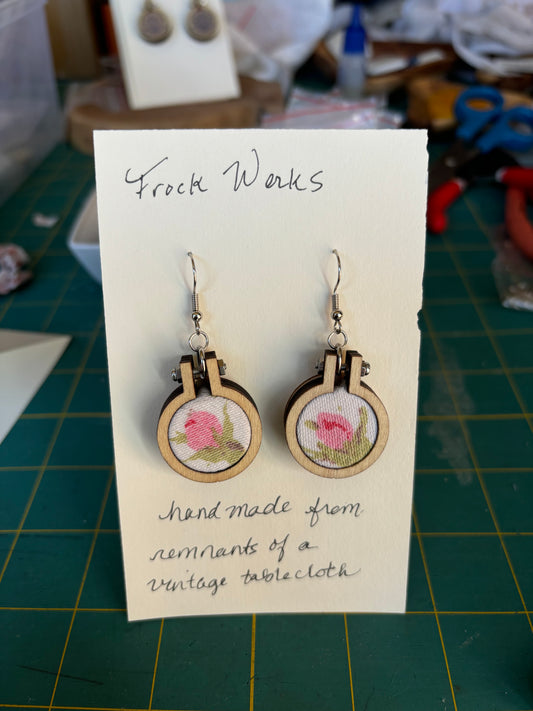 Rosebud earrings