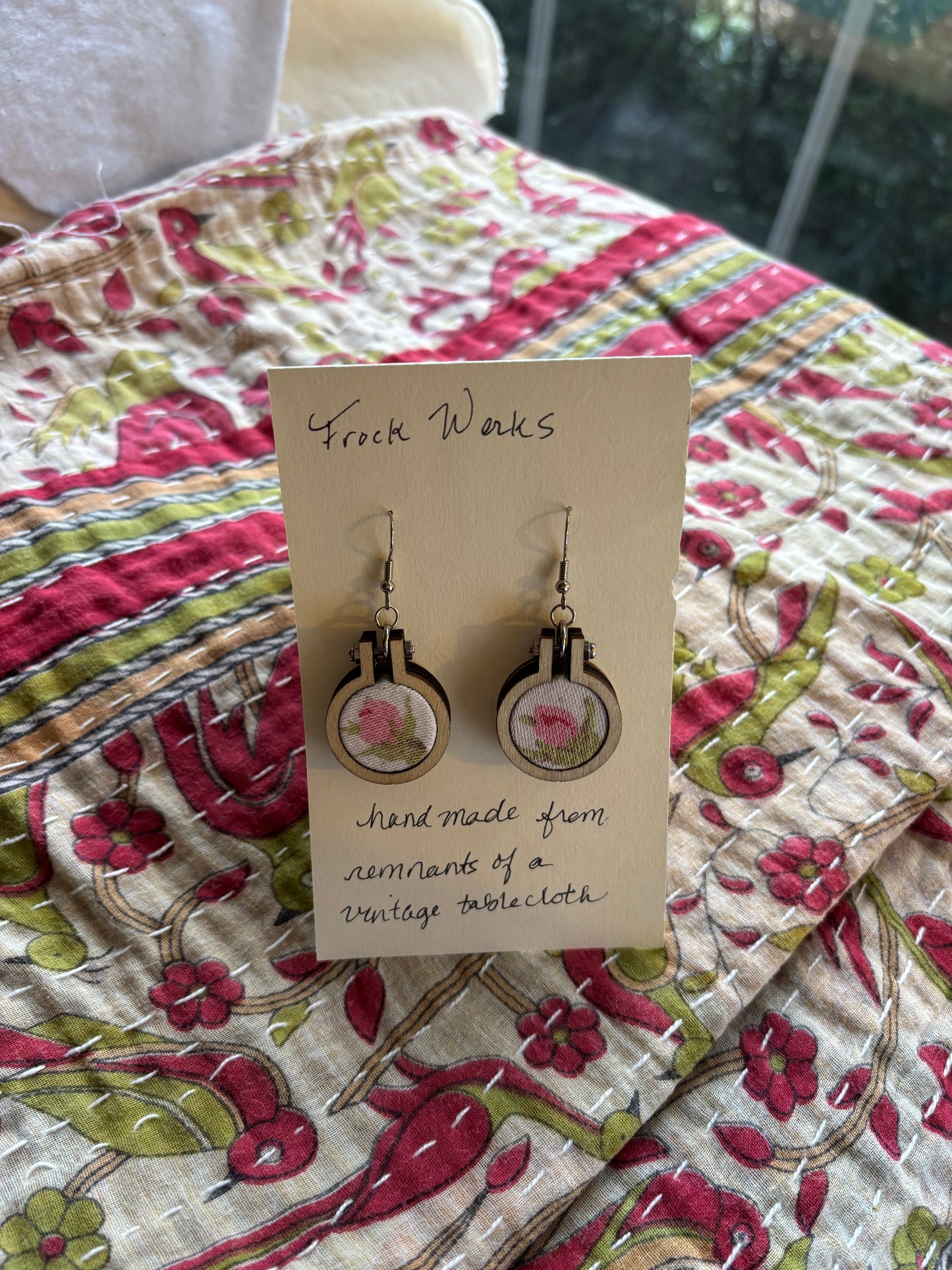 Rosebud earrings